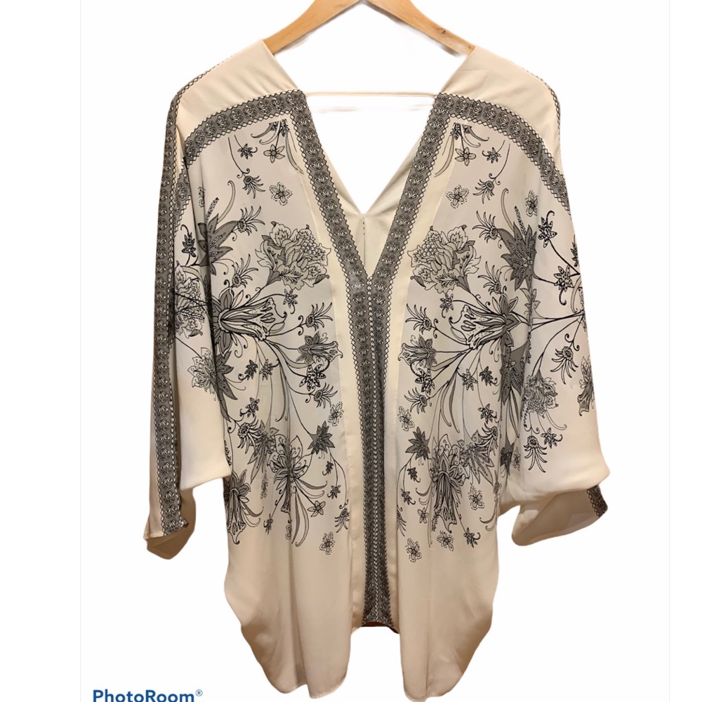 Rose + Olive dolman sleeve sheer blouse Size XL